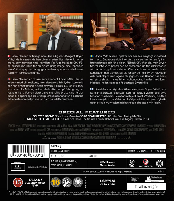 Taken 3 (Blu-ray / Extended Cut)