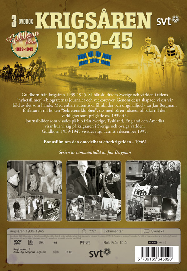 Krigsårene 1939-45 (3 DVD)