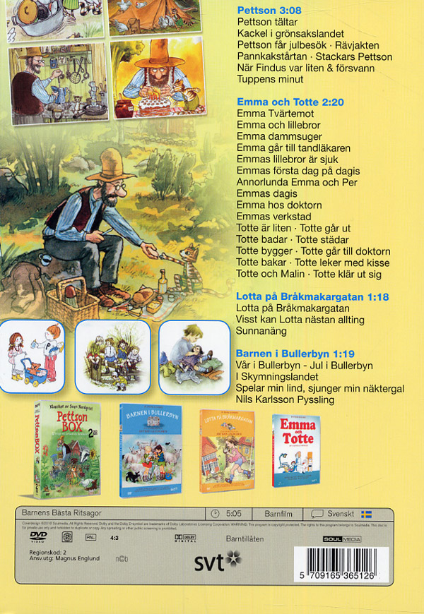 Lasten parhaat piirustussadut SVT:ltä (6 DVD)