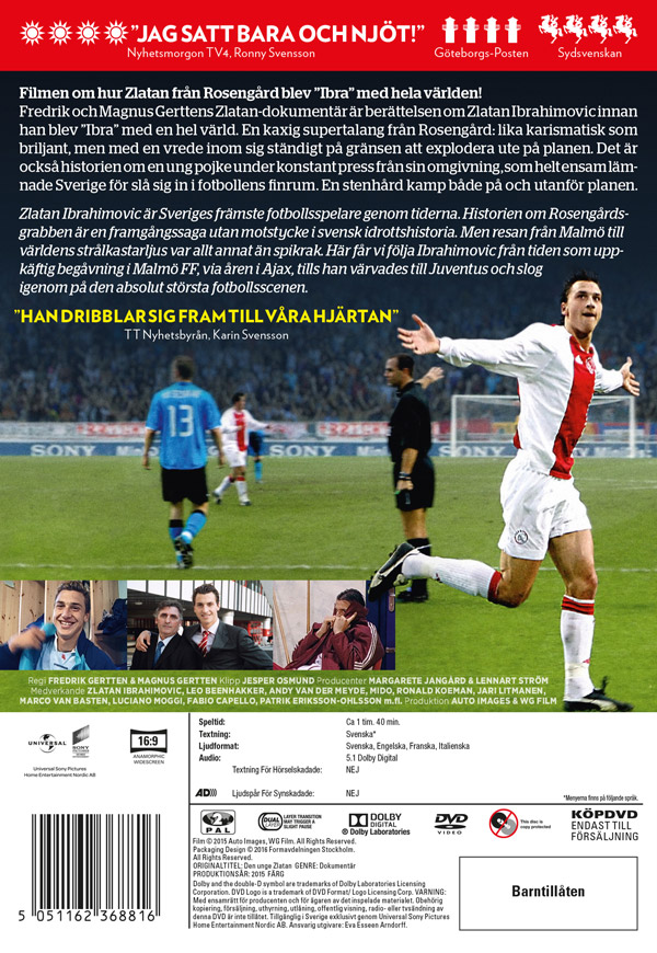 Den unge Zlatan (DVD)