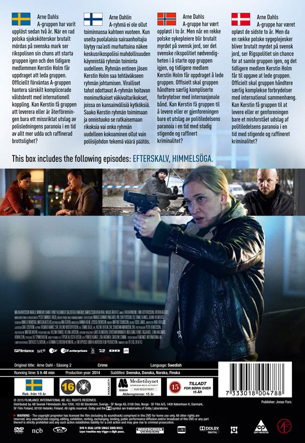 Arne Dahl / Vol 2 / Efterskælv, Himmelsøje (2 DVD)