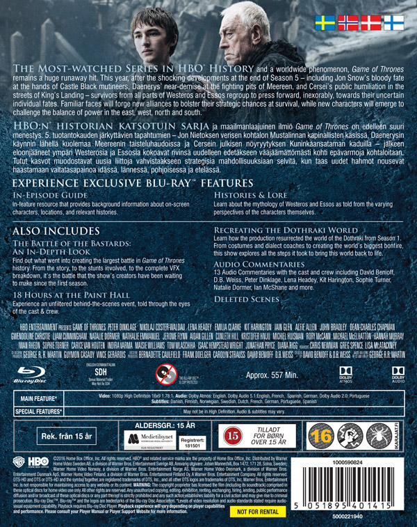 Game of Thrones / Sæson 6 (4 Blu-ray)