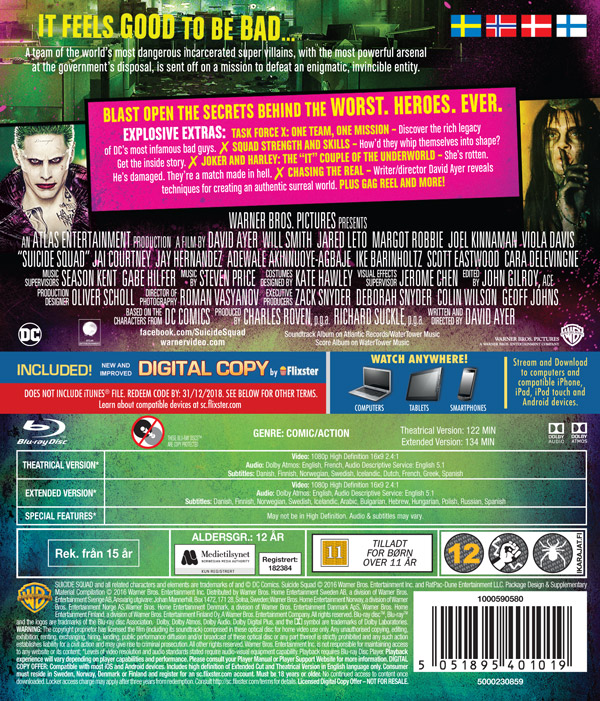 Suicide Squad (2 Blu-ray / Extended Cut)