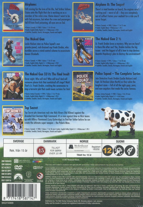 Crazy Comedy Collection - 7 elokuvaa / Top Secret!, Police Squad!, The Naked Gun (7 DVD)