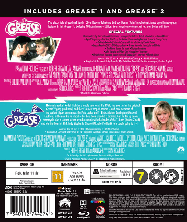 Grease 1+2 (2 Blu-ray / Restored Edition)