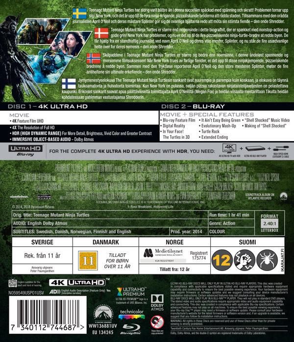 Teenage Mutant Ninja Turtles (4K UHD + Blu-ray)