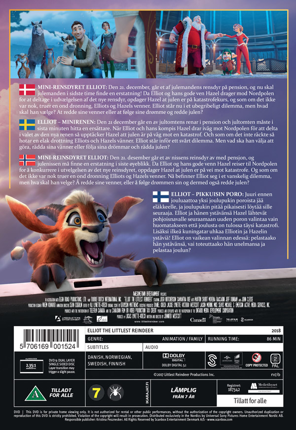 Elliot - Pienin poro / Elliot the Littlest Reindeer (DVD)