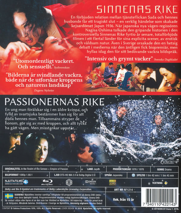 Aistien valtakunta + Intohimojen valtakunta (Eroottinen) (2 Blu-ray)