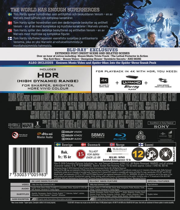 Venom 1 (4K UHD + Blu-ray)