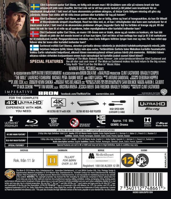 Clint Eastwood / The Mule (4K UHD + Blu-ray)