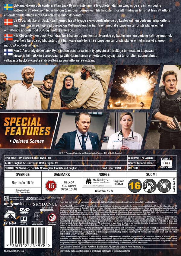 Tom Clancy's Jack Ryan / Säsong 1 (3 DVD)