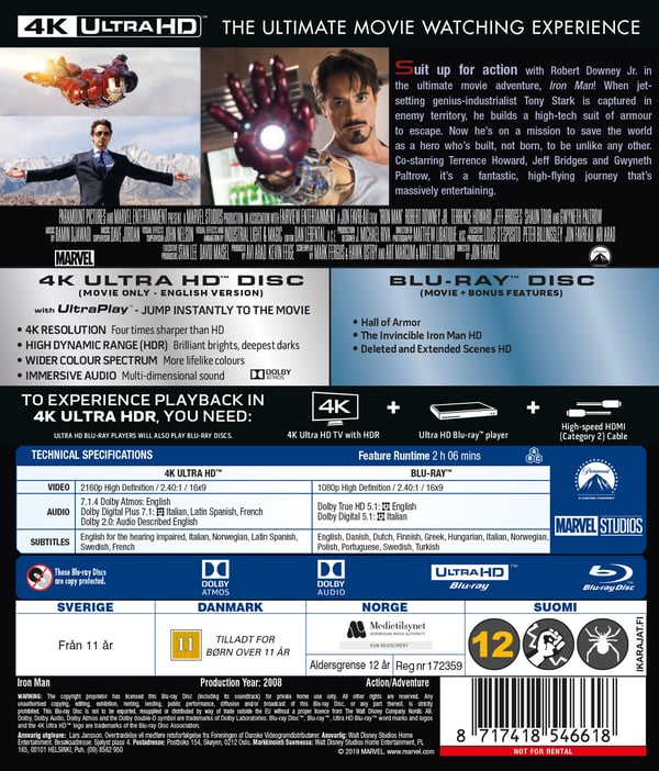 Iron Man (4K UHD + Blu-ray)
