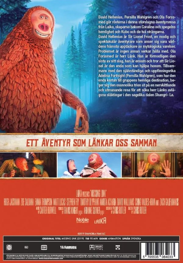 Mysteriet om Herr Länk / Missing Link (DVD)