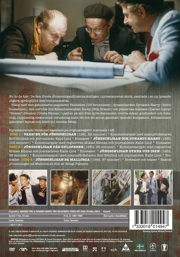 Jönssonligan: Box med 5 filmer 1981-89 (3 DVD / Restored Edition)