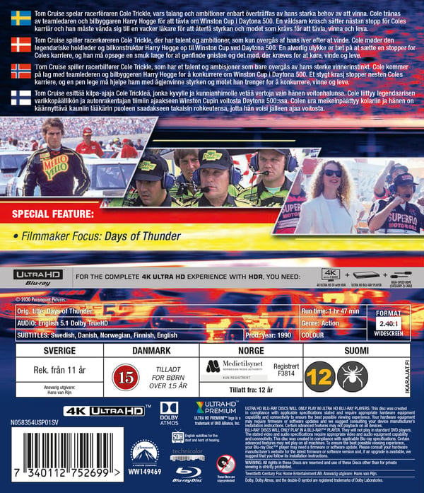 Days of Thunder (4K UHD + Blu-ray)