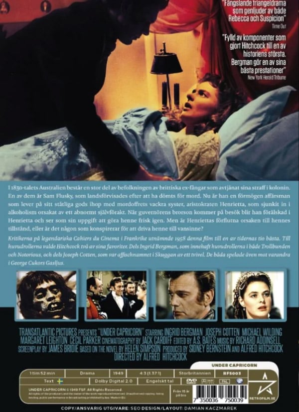 Hitchcock: Kauriiden alla (DVD / Restored Edition)