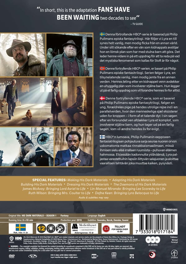His Dark Materials: Säsong 1 (3 DVD)