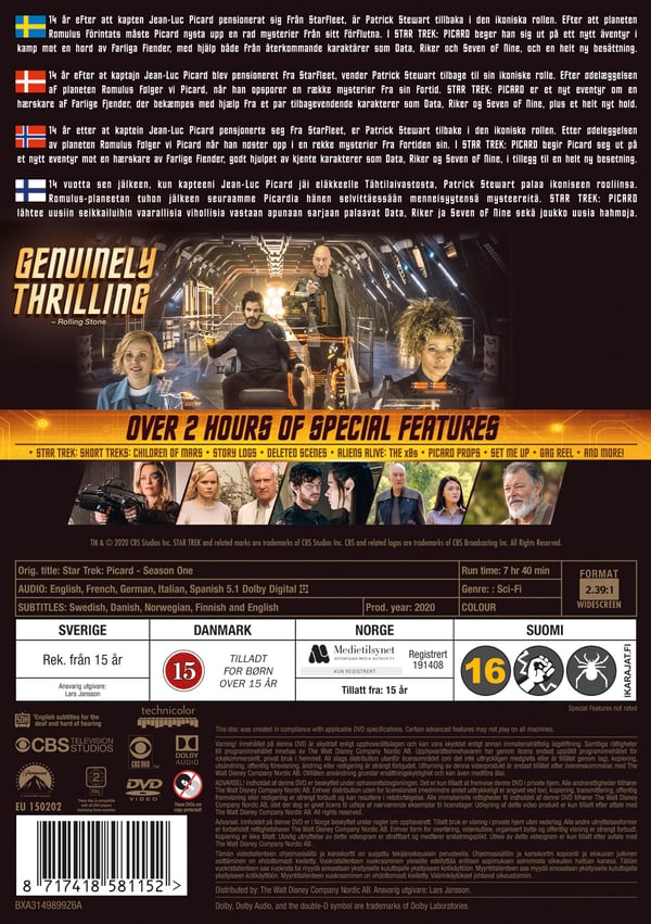 Star Trek / Picard / Kausi 1 (4 DVD)