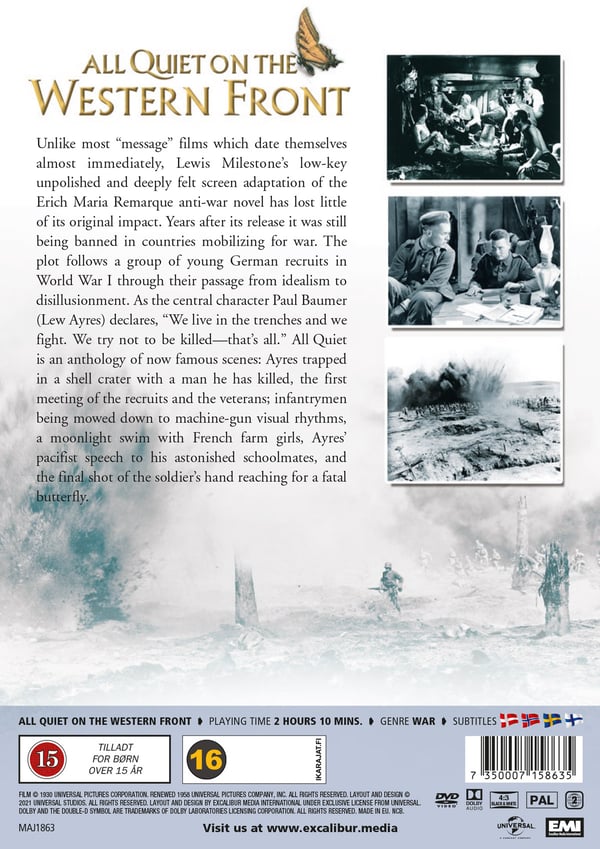 Länsirintamalta ei mitään uutta (1930) / All Quiet on the Western Front (DVD)
