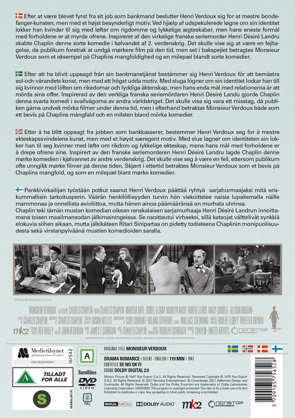 Monsieur Verdoux (Charlie Chaplin) (DVD)