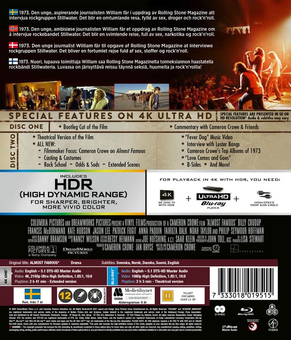 Almost Famous (4K UHD + Blu-ray)