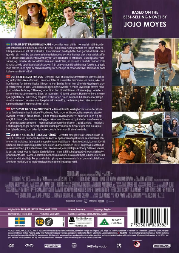 Viimeinen kirje rakkaaltasi / The last letter from your lover (DVD)