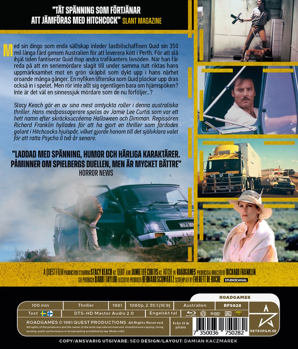 Lift med döden / Roadgames / Roadgames (Blu-ray)