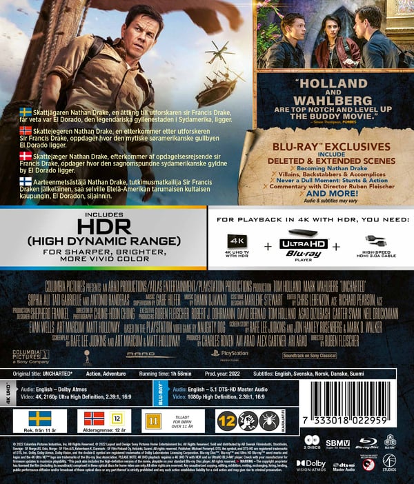 Uncharted (4K UHD + Blu-ray)