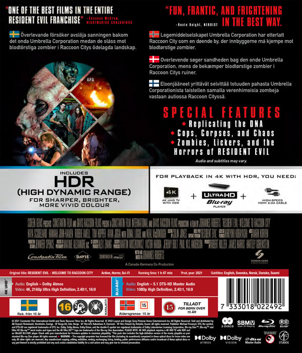 Resident Evil / Welcome to Raccoon City (4K UHD + Blu-ray)