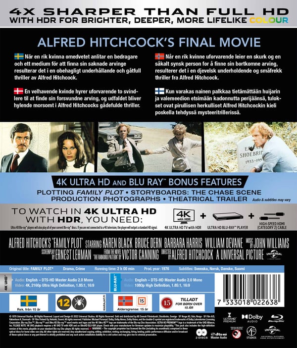 Hitchcock: Perintö (4K UHD + Blu-ray)