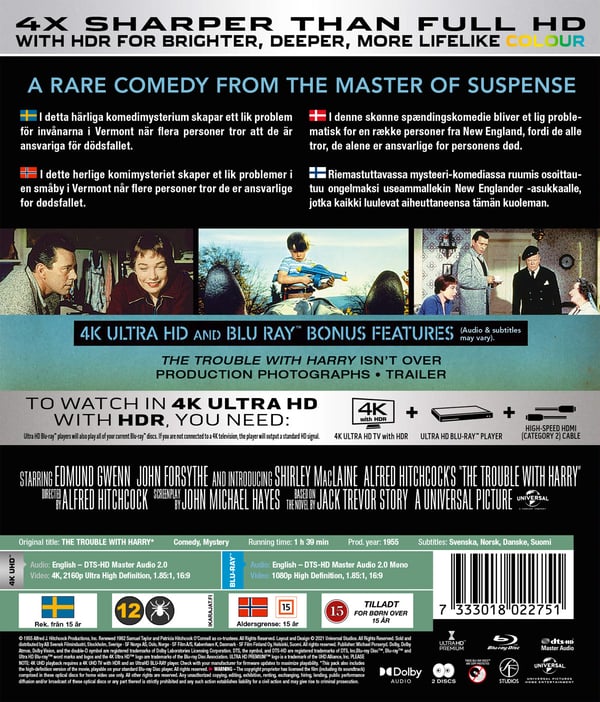 Hitchcock: Ugglor i mossen / Trouble With Harry (4K UHD + Blu-ray)