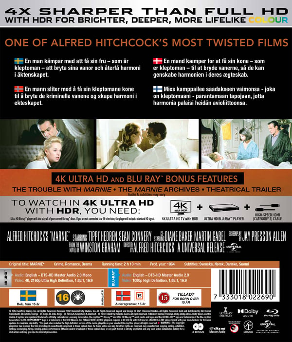 Hitchcock: Marnie (4K UHD + Blu-ray)