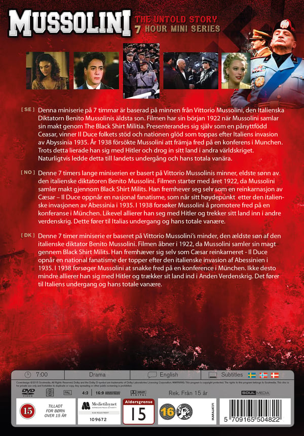 Mussolini: The Untold Story - Miniserien (2 DVD)