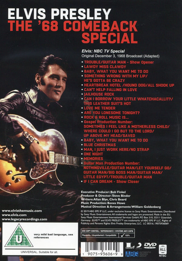 Presley Elvis: '68 Comeback Special (DVD)