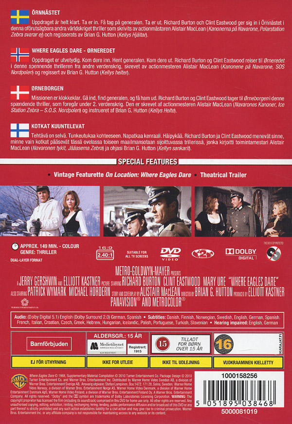 Clint Eastwood: Ørneborgen / Where Eagles Dare (DVD)