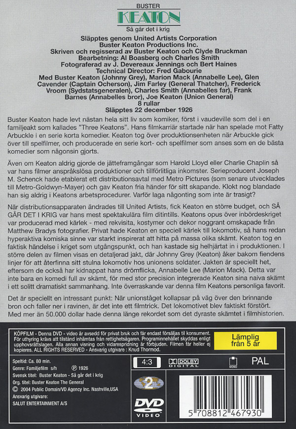 Buster Keaton / Näin menee sodassa (DVD)