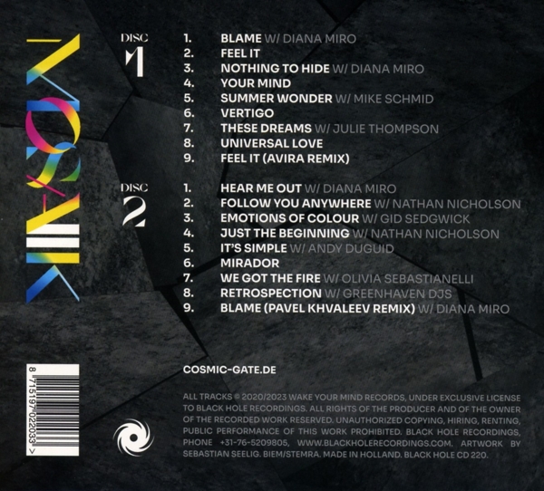 Cosmic Gate: Mosaiik Chapter One & Two (2 CD)