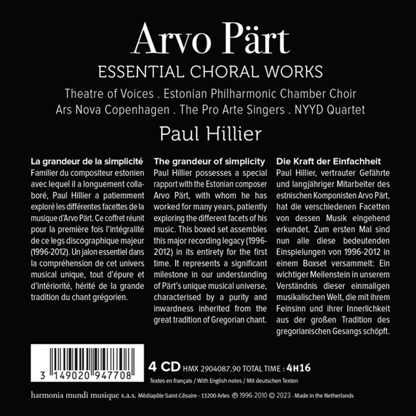 Pärt Arvo: Essential Choral Works (4 CD)