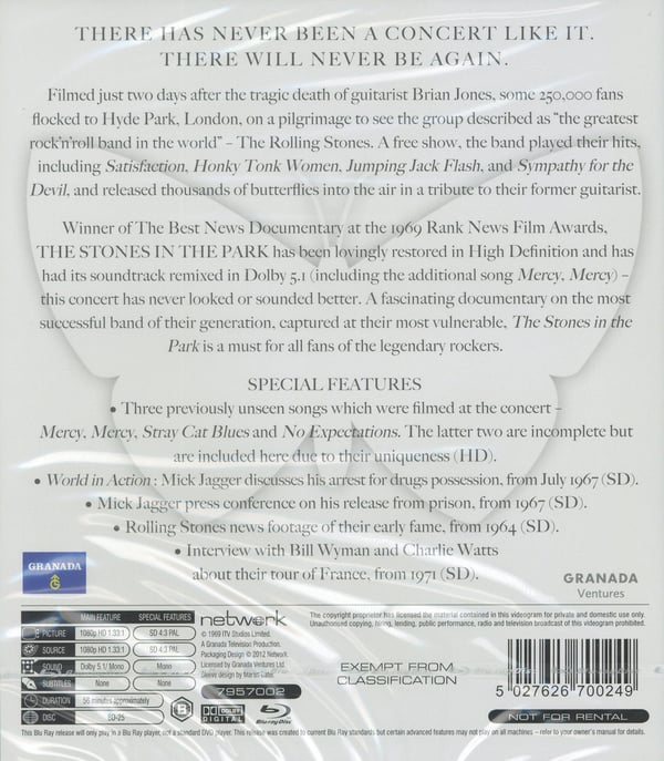 Rolling Stones: The Stones in the Park (Blu-ray)