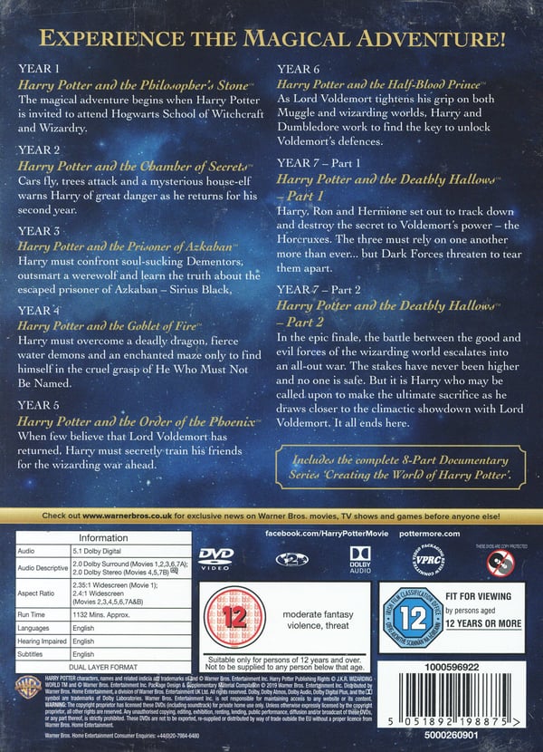 Harry Potter: Complete Collection (16 DVD)