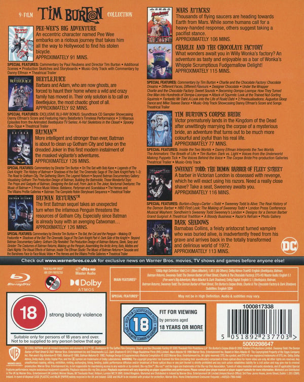 Tim Burton / 9-Film Collection (9 Blu-ray)