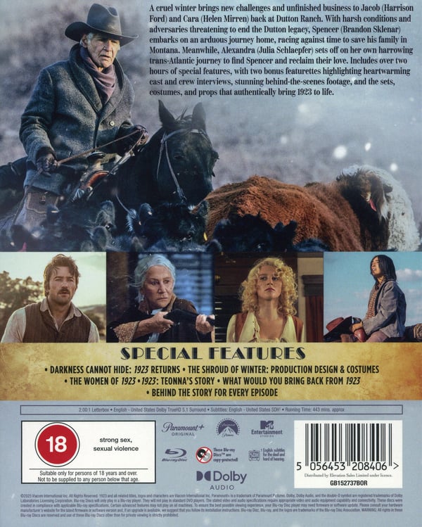 1923: Sæson 2 / A Yellowstone: Origin Story (3 Blu-ray)