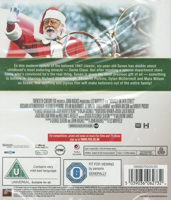 Ihme New Yorkissa (1994) / Miracle On 34th Street (Blu-ray)