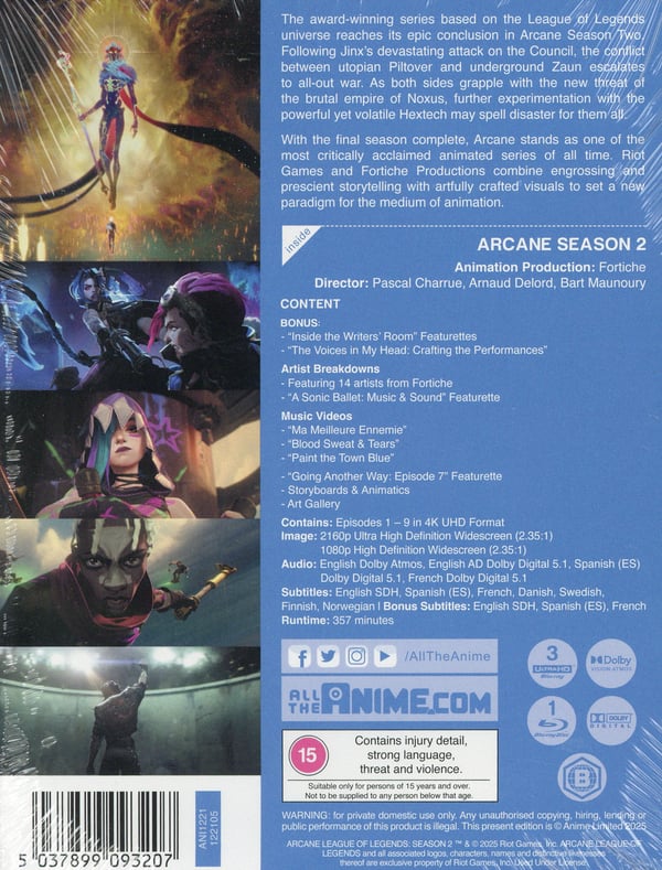 Arcane League of Legends: Season Two (3 4K UHD + Blu-ray / Limited Steelbook)