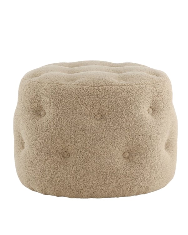 Violetta Sækkestol i Beige Teddystof - Multifunktionel Komfort