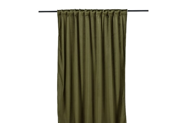 Lavendelvind Grön 2x135x250 cm Sammetsgardin 2-pack
