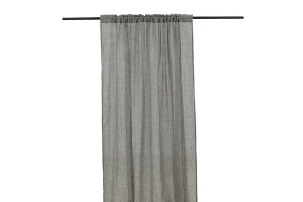 Rosendimma Mörkgrå 2x135x240 cm Linnegardin-look 2-Pack