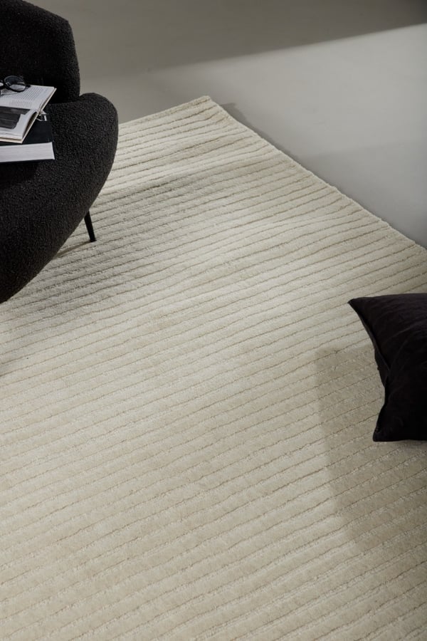 Zentura Hvid Uldtæppe 200x300 cm – Elegant & Holdbart