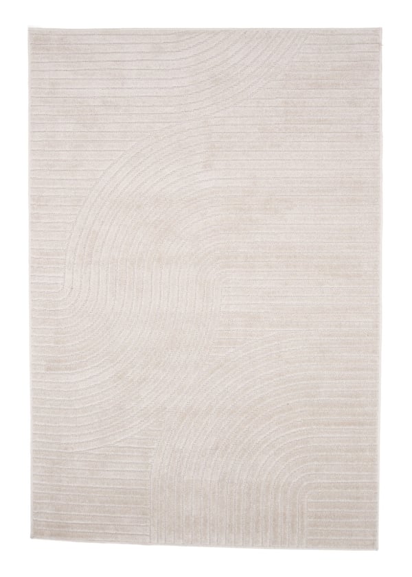 Hilda Hvid 240x340 cm Ryatæppe i slidstærkt polypropylen