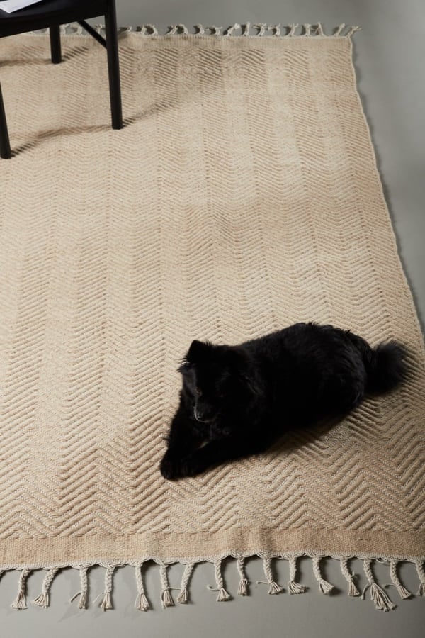 Ovelia Beige Uldtæppe 200x300 cm